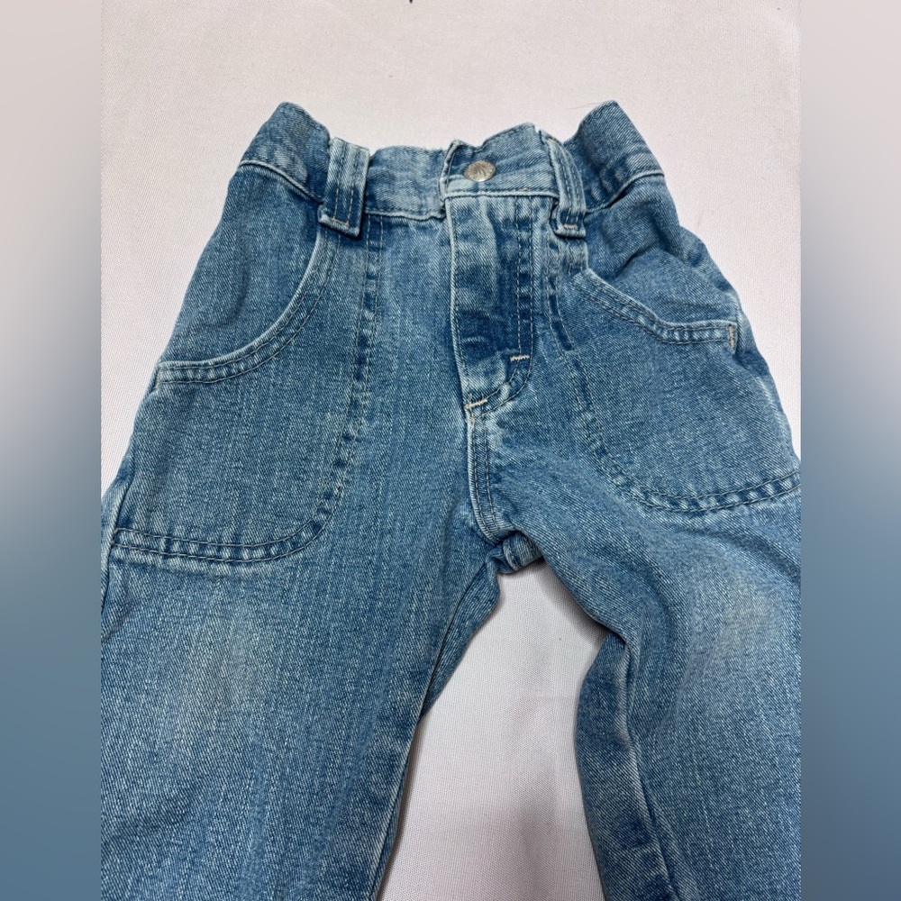Vintage Y2K Riders Baby Jeans 12 Months Blue Denim Elastic Waist - Picture 2 of 7